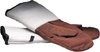 Рукавицы для пекарей 430 мм с длинным манжетом замшевые GL2 в ШефСтор (chefstore.ru)